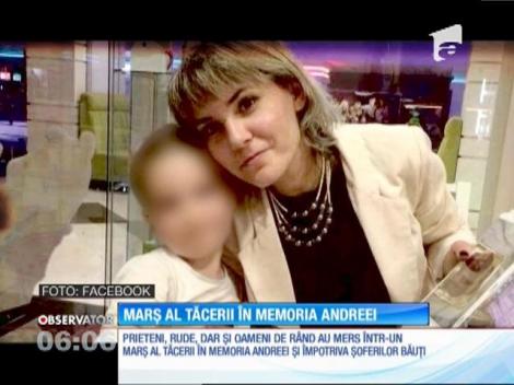 Marș al tăcerii în memoria mamei ucise pe trotuar, de un șofer beat
