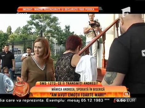 Mămica Andreea Tonciu, speriată în biserică: "Am avut emoţii foarte mari!"