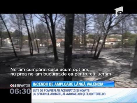 Peste 1400 de oameni au fost evacuaţi în urma uriaşului incendiu de vegetaţie din Spania