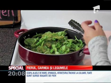 Special! Ceapa, algele de mare şi spanacul sunt surse bogate de fier
