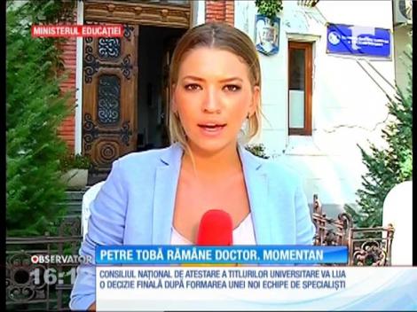 Petre Tobă rămâne cu titlul de doctor