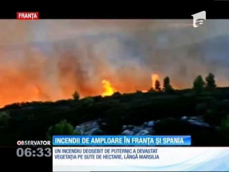 Incendii de amploare în Franța și Spania