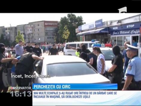 Circ cu Poliţia în Drobeta Turnu Severin! Un bărbat care făcea trafic cu ţigări s-a încuiat în maşină mai multe ore
