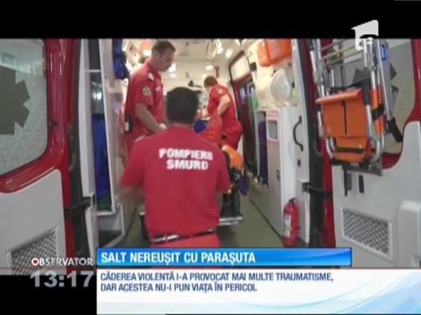 Salt nereuşit cu paraşuta pentru o tânără din Suceava