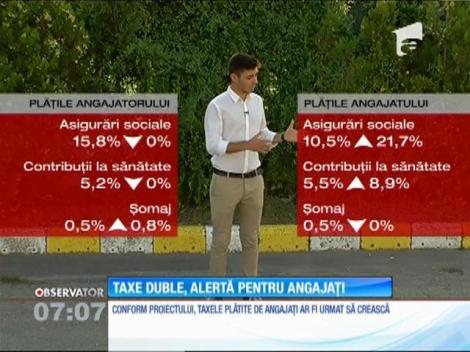 Taxe duble, alertă pentru angajați