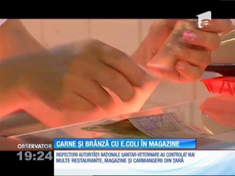 Bacteria e.coli, descoperită în mai multe probe de carne şi brânză luate din magazine, restaurante şi abatoare din 14 judeţe