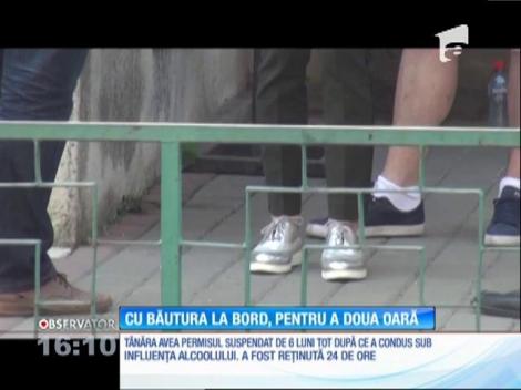 O tânără din Iaşi, prinsă pentru a doua oară băuta la volanul bolidului de lux