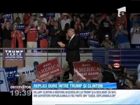 Replici dure de la distanţă între Donald Trump şi Hillary Clinton