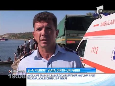 Un adolescent s-a înecat în canalul Dunăre-Marea Neagră, dintr-un pariu copilăresc