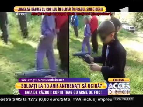 Imagini şocante din România! Copii de 10 ani care trag cu arme de foc!