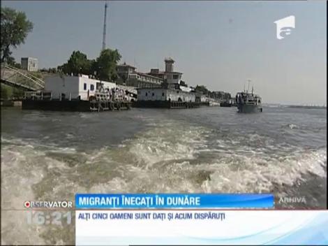 Doi migranţi s-au înecat în timp ce încercau să traverseze Dunărea spre România, iar alți cinci sunt dați dispăruți