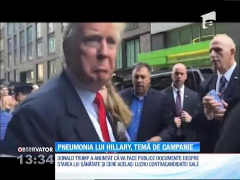 Starea de sănătate a lui Hillary Clinton, temă de campanie