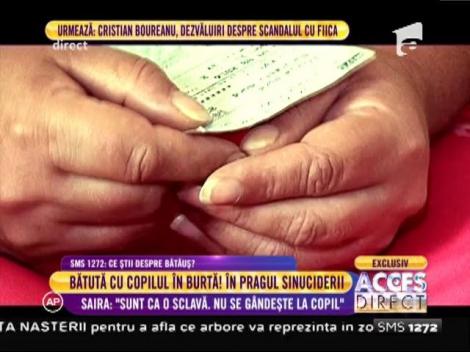 Bătută cu copilul în burtă! În pragul sinuciderii