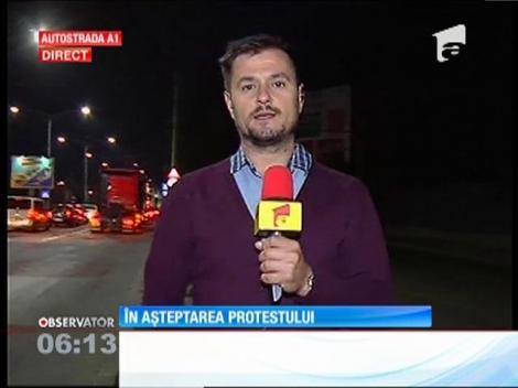 Protestul transportatorilor a creat haos în Capitală, încă de la primele ore ale zilei