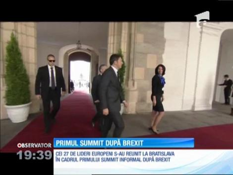 Liderii europeni s-au reunit la Bratislava în cadrul primului summit după Brexit