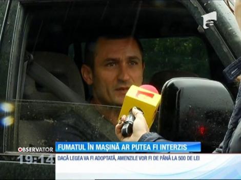 Fumatul în maşina personală ar putea fi interzis. Amenda poate ajunge şi până la 500 de lei
