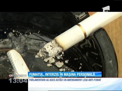 Fumatul, interzis în mașina personală