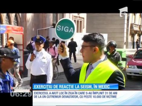 Mexicanii au comemorat 31 de ani de la un seism catastrofal printr-un amplu exerciţiu de alertă la cutremure