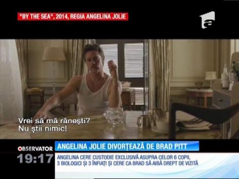 Angelina Jolie divorţează de Brad Pitt