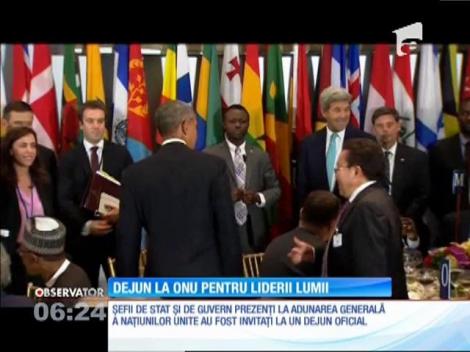 Dejun la ONU pentru liderii lumii