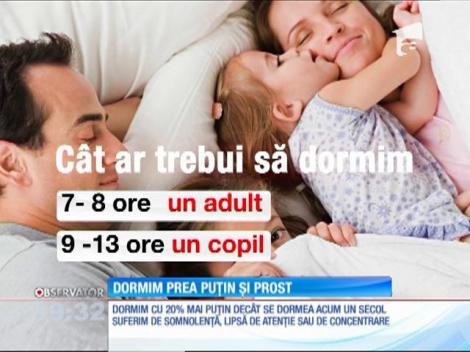 Aproape jumătate dintre români au probleme cu somnul