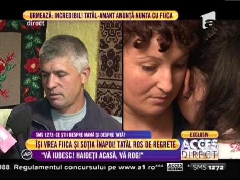 Măcinat de regrete, un tată își vrea fiica și soția înapoi: ”Vă iubesc! Haideți acasă, vă rog!”