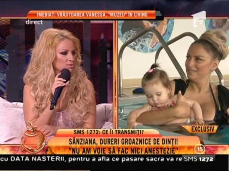 Dureri groaznice pentru Sânziana: "Mi s-au accentuat problemele cu dinţii!"