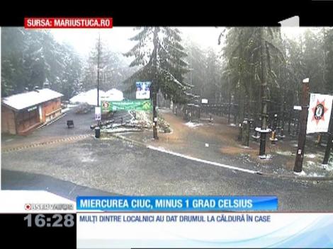 În Hargita, toamna este ca iarna. La Miercurea Ciuc, temperaturi cu minus