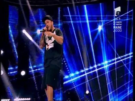 Rapperul Dorian Lupu a interpretat o compoziţie proprie la X Factor