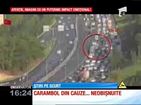 Grav accident rutier, după ce şoferul unui autobuz a fost luat bătaie de la un pasager