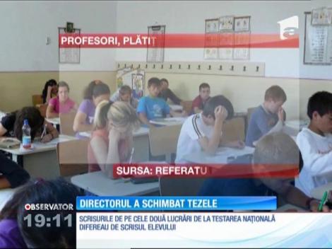Un elev de doi poate lua 10 la evaluarea naţională. Cu, desigur, complicitatea unei şcoli întregi. O profesoară i-a scris teza, un director i-a înlocuit-o