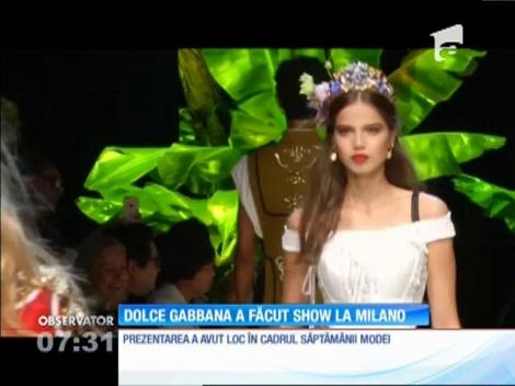 Casa de modă Dolce Gabbana a facut show la Milano