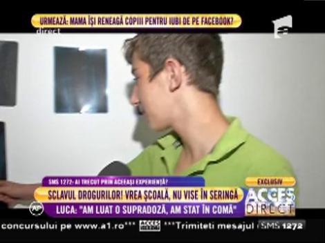 Scavul drogurilor! Luca vrea şcoală, nu vise în seringă!