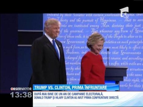 Hillary Clinton şi Donald Trump, rezultatul primei înfruntări