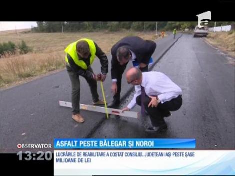 Preşedintele Consiliului Judeţean Iaşi a descoperit un drum judeţean reparat de mântuială