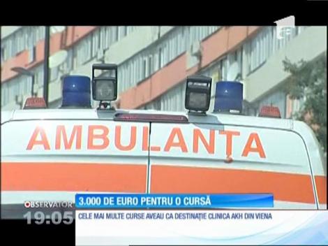 Maşinile Ambulanţei, folosite pe post de taxi! 3.000 de euro pentru o cursă
