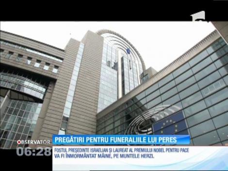 Pregătiri pentru funeraliile fostului preşedinte israelian, Shimon Peres