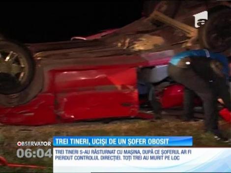 Trei tineri, uciși de un șofer obosit, pe un drum din Covasna