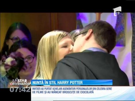 Un cuplu din statul american Indiana şi-a făcut nunta inspirată din seria de filme Harry Potter