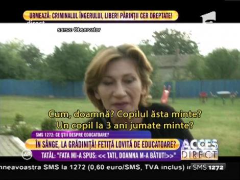 O educatoare a bătut crunt o fetiță de patru ani, pentru că nu ar fi ştiut să coloreze un copac!