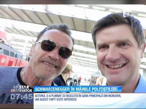 Arnold Schwarzenegger, arestat de poliţia germană pentru că s-a plimbat cu bicicleta într-o gară!