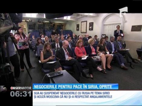Negocierile pentru pace în Siria au fost oprite