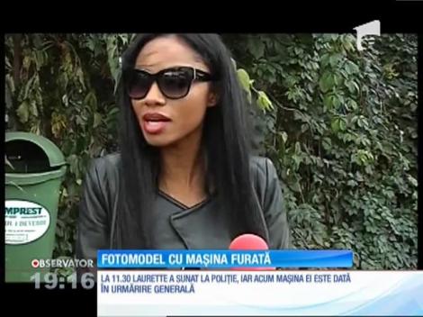 De pe prima pagină a tabloidelor, Laurette a ajuns la Poliţie. Să reclame un furt. I-ar fi dispărut din faţa casei maşina de zeci de mii de euro