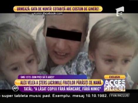 Trei copii părăsiţi de mamă i-au frânt inima lui Alex Velea