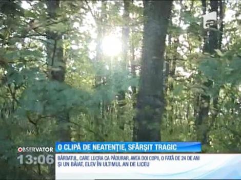 Moarte suspectă: Un pădurar a fost găsit mort lângă un depozit de lemne, cu o plagă înjunghiată în abdomen