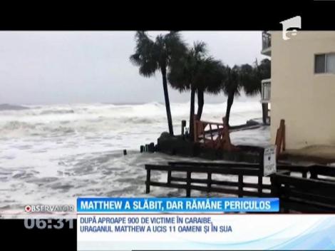 SUA: 11 oameni şi-au pierdut viaţa în accidente provocate de uraganul Matthew