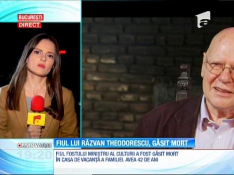 Fiul fostului ministru al Culturii, Răzvan Theodorescu, găsit mort în casa de vacanţă a familiei