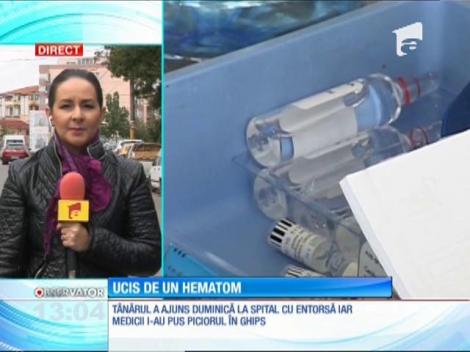 Caz înfiorător în Târgu Jiu. Un tânăr de 23 de ani a ajuns la spital dupa ce a avut un mic accident la fotbal