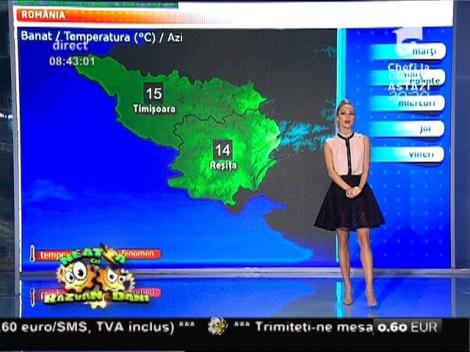 ATENŢIONARE METEO!  Temperaturi scăzute cu ploi in majoritatea regiunilor