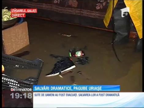 Coșmar în Galați. 500 de case sunt grav afectate de inundații
